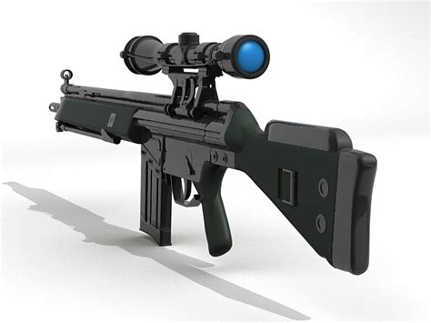 G3 Assault Rifle 3D Model