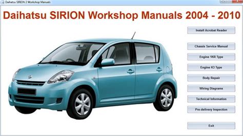 Daihatsu Sirion Master Repair-Electrical-Body MANUAL - Tradebit