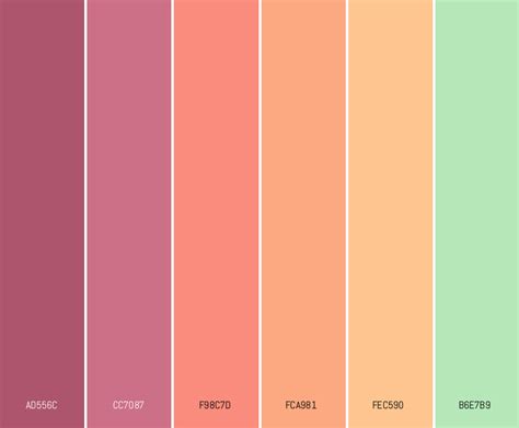 Shades of Autumn Pastels - Pastel Color Palettes