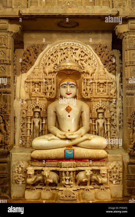 Statue of Mahavira in Jain Temple, Jaisalmer Fort, Jaisalmer, Rajasthan ...