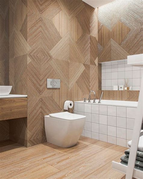 5 Amazing Bathrooms With Wood Effect Wall Tiles | Porcelanosa | Toilet ...