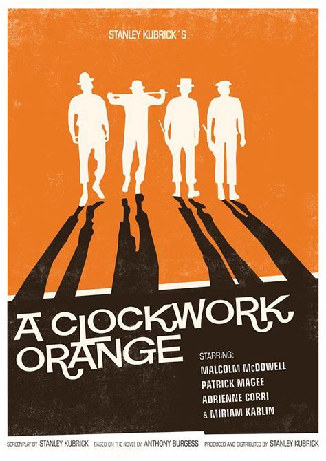 Clockwork orange Poster, movie poster, Stanley Kubrick modernist retro ...