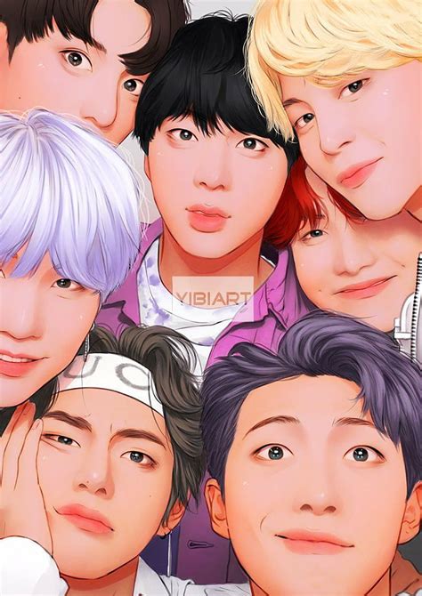 BTS Cute Anime, BTS Members Cartoon HD phone wallpaper | Pxfuel