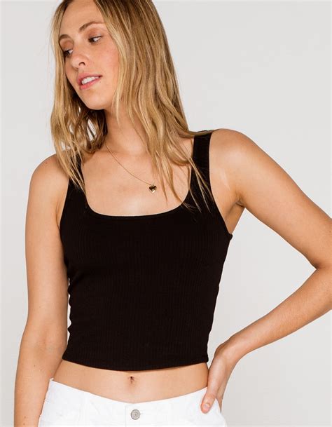 Black Tank Crop Top