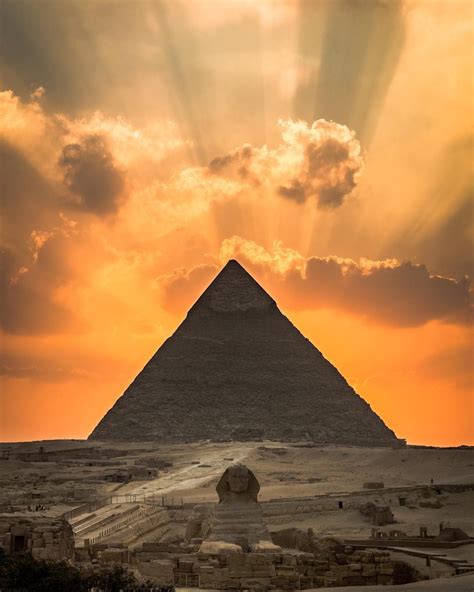 Best sunset in Egypt behind pyramids : r/pics