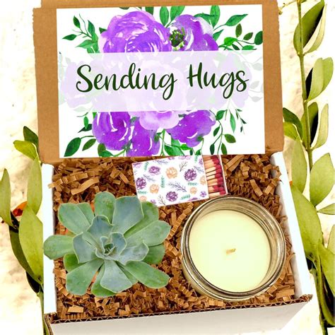 Grief Care Package Succulent & Candle Custom Gift Box | Etsy