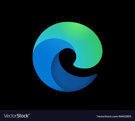 Microsoft edge browser brand logo symbol design Vector Image