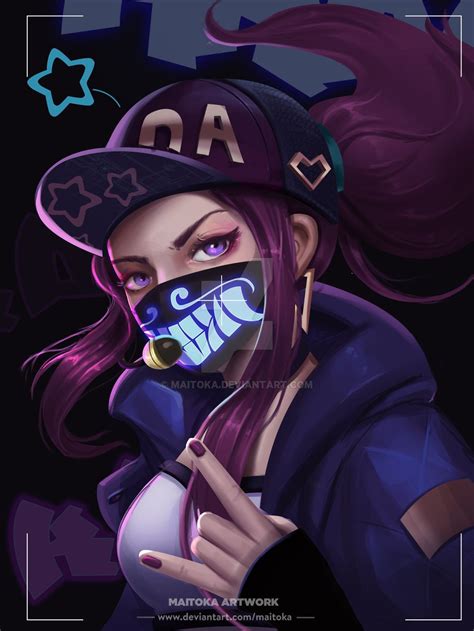 AKALI KDA FANART by MaitoKa | Lol league of legends, Champions league ...