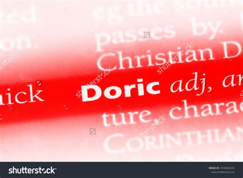 Doric Word Dictionary Doric Concept Stock Photo 1078365533 | Shutterstock