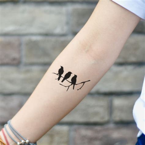 Three Little Birds Temporary Tattoo Sticker set of 2 - Etsy