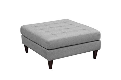 Empress Large Ottoman in Light Gray