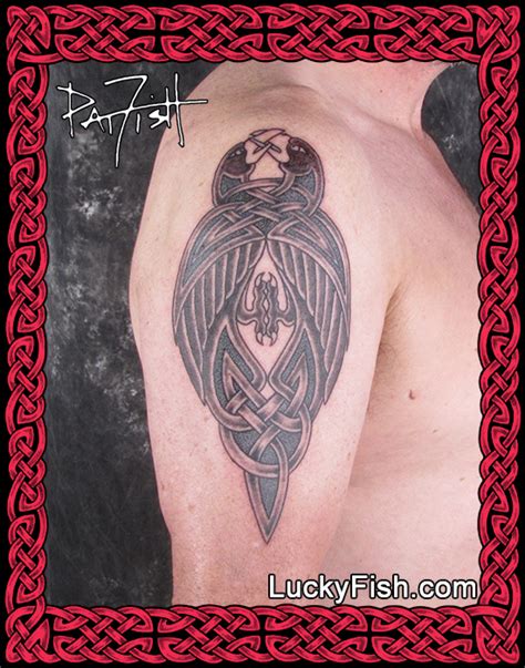 Spirit Ravens Celtic Tattoo Design — LuckyFish, Inc. and Tattoo Santa ...