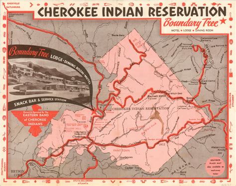 Cherokee Indian Reservation Boundary Tree | Curtis Wright Maps