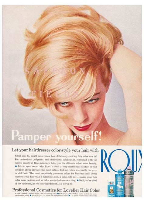 Vintage Ad 1966 Hair Color by Roux Blonde Fashion by saffronfields, $6. ...