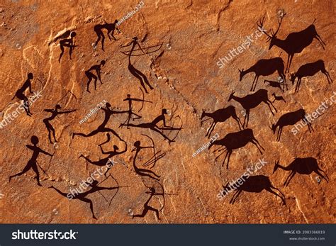 Paleolithic Cave Paintings Hunting