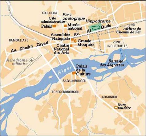 Mapas de Bamako - Mali - MapasBlog