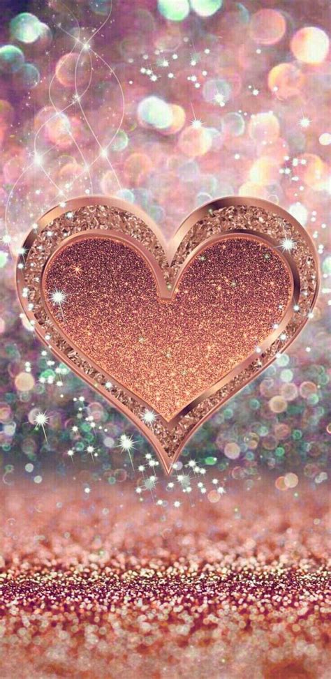 Glitter Heart Background