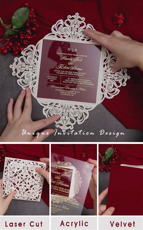 These are the Coolest DIY Ideas with Acrylic Wedding Invitation Cards ...