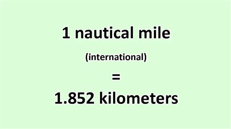 Convert Nautical Mile (international) to Kilometer - ExcelNotes