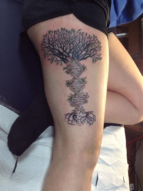 my double helix tree tattoo. took 4 1/2 hours and i enjoyed every ...