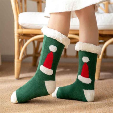 Christmas Thick Thermal Winter Sleeping Socks | Sherpa Lined Sock ...