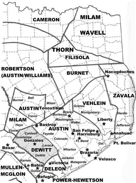 Austin Colony & Neighboring Grants-Map