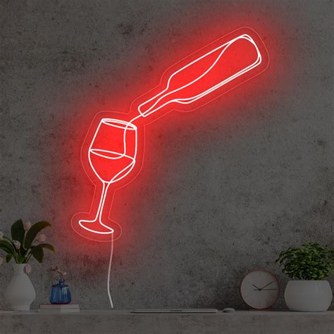 Red Wine Glass LED Neon Sign | Shop Neon Signs for Sale