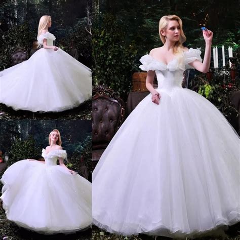 Personnalisé pour Femmes Nouveau Film Deluxe Blanc Cendrillon Robe De ...