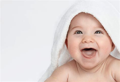 Laughing Baby White Background