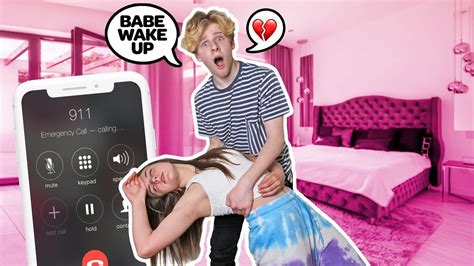 PASSING OUT INTO MY BOYFRIENDS ARMS Prank **Cute Reaction**🚑 💔| Piper ...