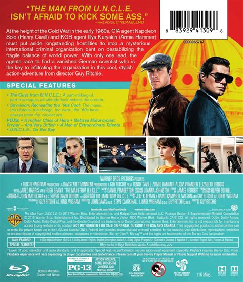 Henry Cavill News: U.N.C.L.E. Blu-Ray Combo Pack, DVD Special Features ...