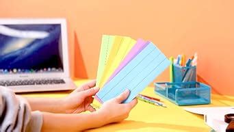 Amazon.com : 100 Pack Sentence Strips for Teachers, 3 x 24 Lined Paper ...