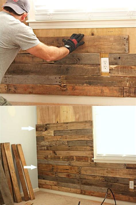 DIY Pallet Wall: 25 Best Accent Wood Wall Tutorials | Diy pallet wall ...