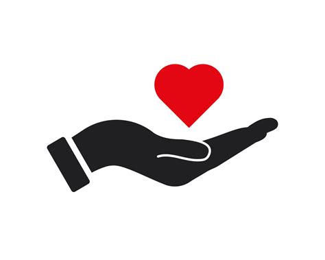 Hand Love logo design. Love logo with Hand concept vector. Hand and ...