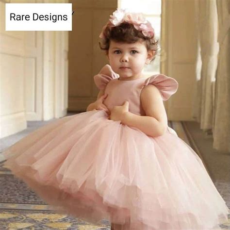 Baby Kids Girl Dress Gown Birthday Outfit Princess Formal Tutu Pink Old ...