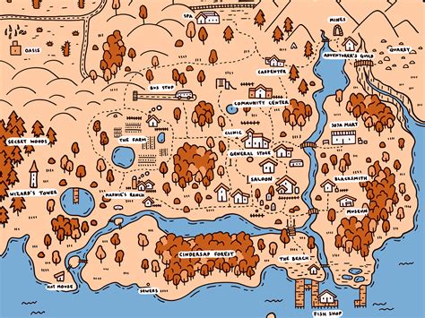 Stardew Valley map by Sasha Kolesnik on Dribbble