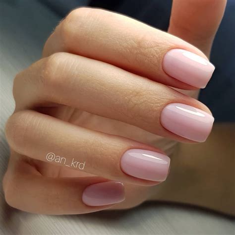 Pretty blush pink on short nails #nail #manicure #nailpolish #nailart ...