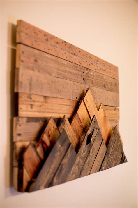 Wooden Mountain Range Wall Art - Etsy | Столярные проекты, Обработка ...