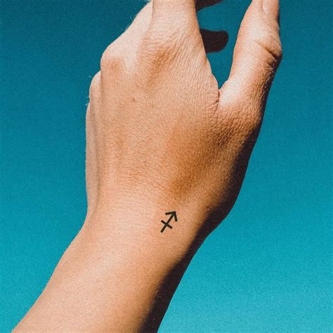 Tiny Sagittarius Sign Tattoo Set set of 8 Sagittarius Temporary Tattoo ...