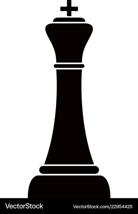 Silhouette of a king chess piece Royalty Free Vector Image