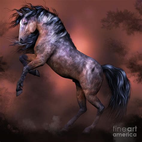 Wildfire- Horse Rearing Digital Art by Elle Arden Walby - Fine Art America