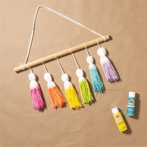 Create colorful tassel art with Apple Barrel acrylic paint! This is a ...