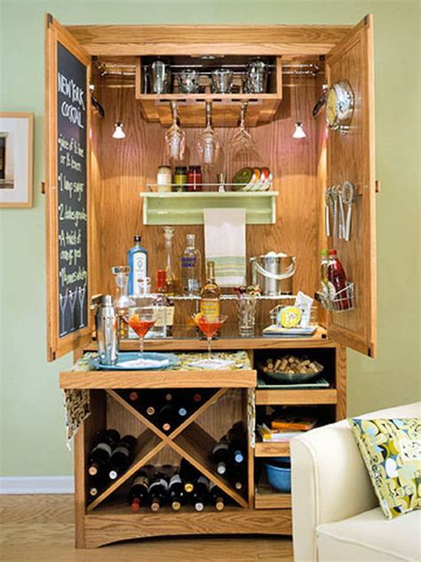 Diy armoire into bar - Table benches