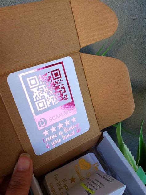 Foiled metallic qr code stickers small business stickers etsy – Artofit