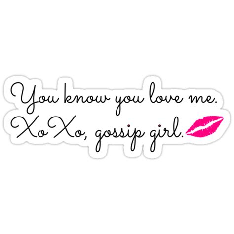 "XoXo, Gossip Girl " Stickers by TVFangirl | Redbubble