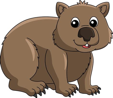 Wombat Animal Cartoon Colored Clipart Illustration 7528300 Vector Art ...