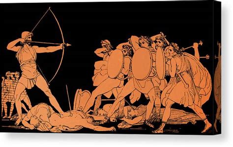 Odysseus Killing The Suitors Of His Wife Penelope On The Island Of ...