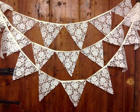 5 mtrs Wedding bunting ivory lace venue decoration engagement ...