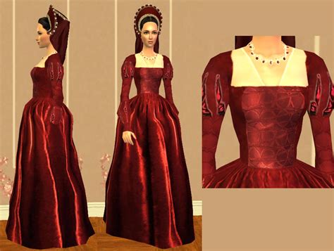 Mod The Sims - 4 Tudor dresses inspired by "The other Boleyn girl"