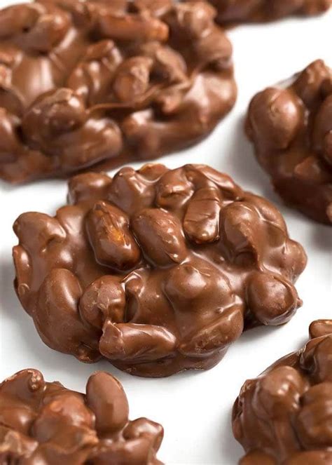 Crock Pot Chocolate Peanut Clusters candy is a sweet and lightly salty ...